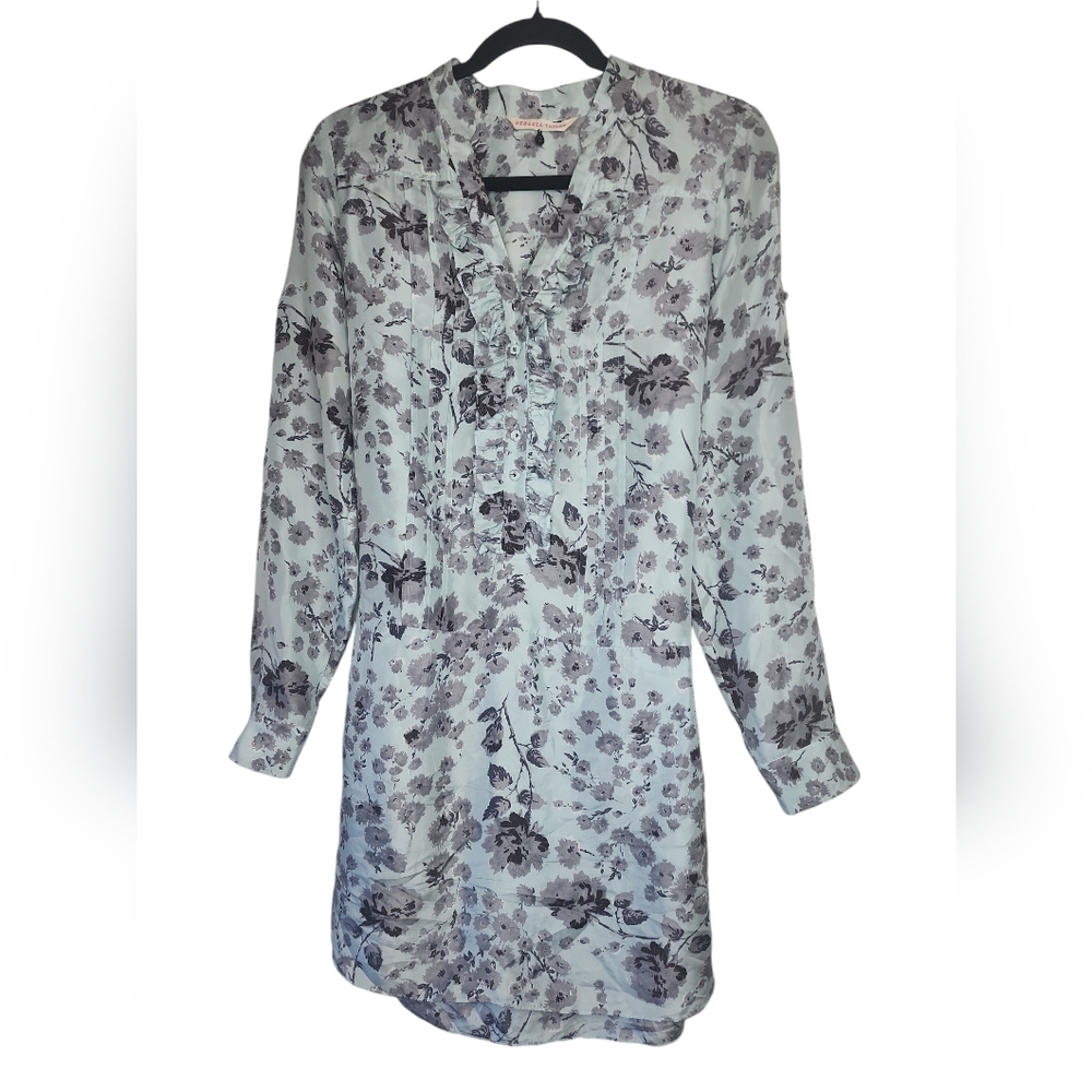 Rebecca Taylor Silk Floral Long Sleeve Dress sz 2